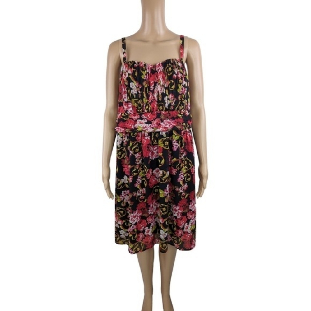 Torrid Holiday Floral Chiffon Dress 2